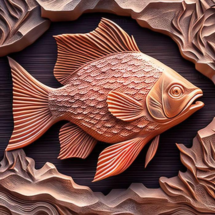 3D model Common ornatus fish (STL)